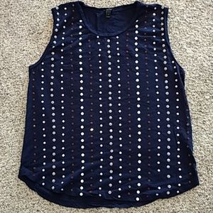 J. crew tank size large red white and blue
